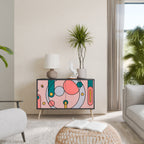 GOSSAMER ECHOES Sideboard mit 2 Türen in Schwarz