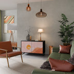 LUMINOUS SUNLIGHT Sideboard mit 2 Türen in Schwarz