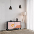 LUMINOUS SUNLIGHT Sideboard mit 2 Türen in Schwarz