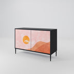 LUMINOUS SUNLIGHT Sideboard mit 2 Türen in Schwarz