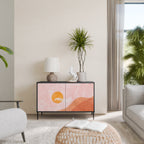 LUMINOUS SUNLIGHT Sideboard mit 2 Türen in Schwarz