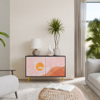 LUMINOUS SUNLIGHT Sideboard mit 2 Türen in Schwarz