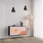 LUMINOUS SUNLIGHT Sideboard mit 2 Türen in Schwarz