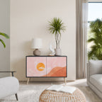 LUMINOUS SUNLIGHT Sideboard mit 2 Türen in Schwarz