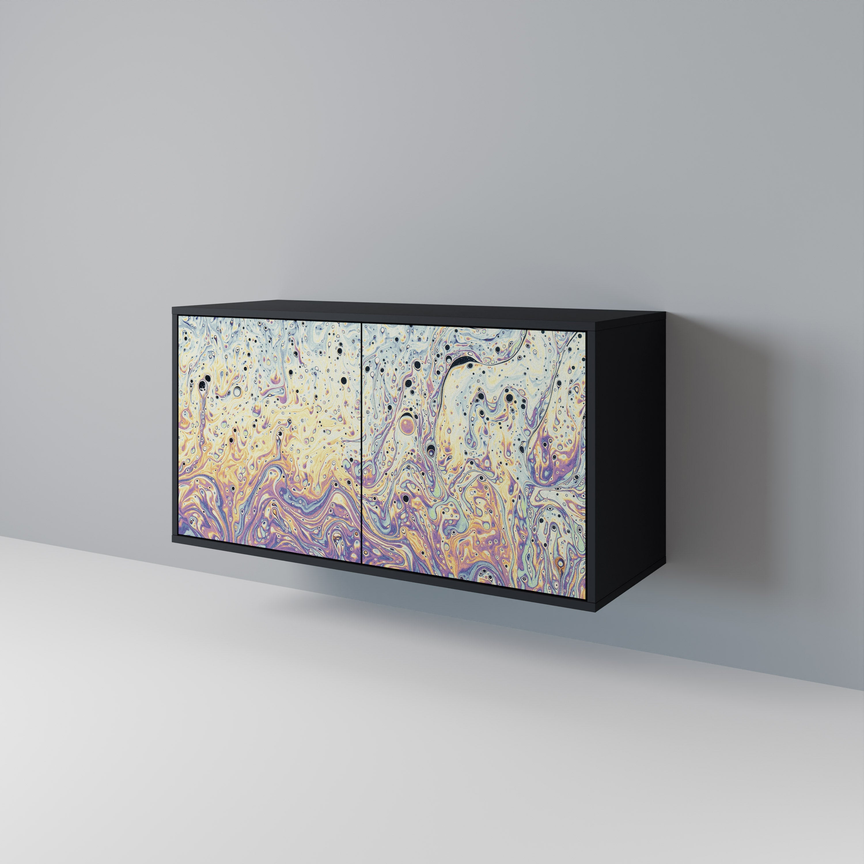 MOSAIC OF COLORS Sideboard mit 2 Türen in Schwarz
