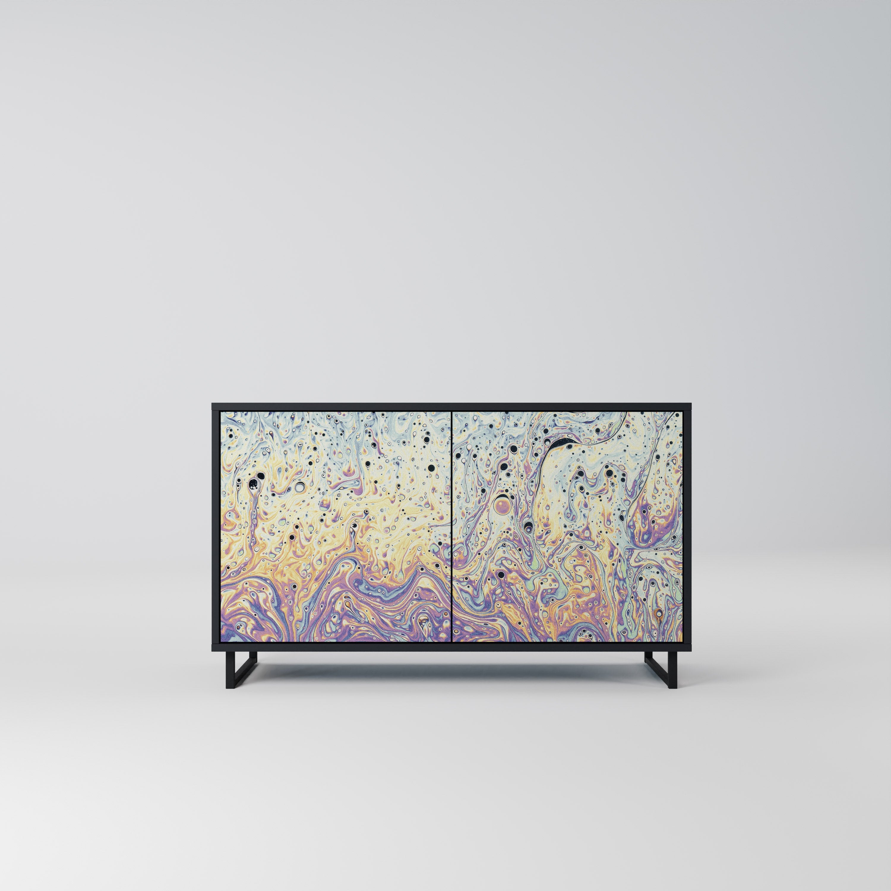 MOSAIC OF COLORS Sideboard mit 2 Türen in Schwarz