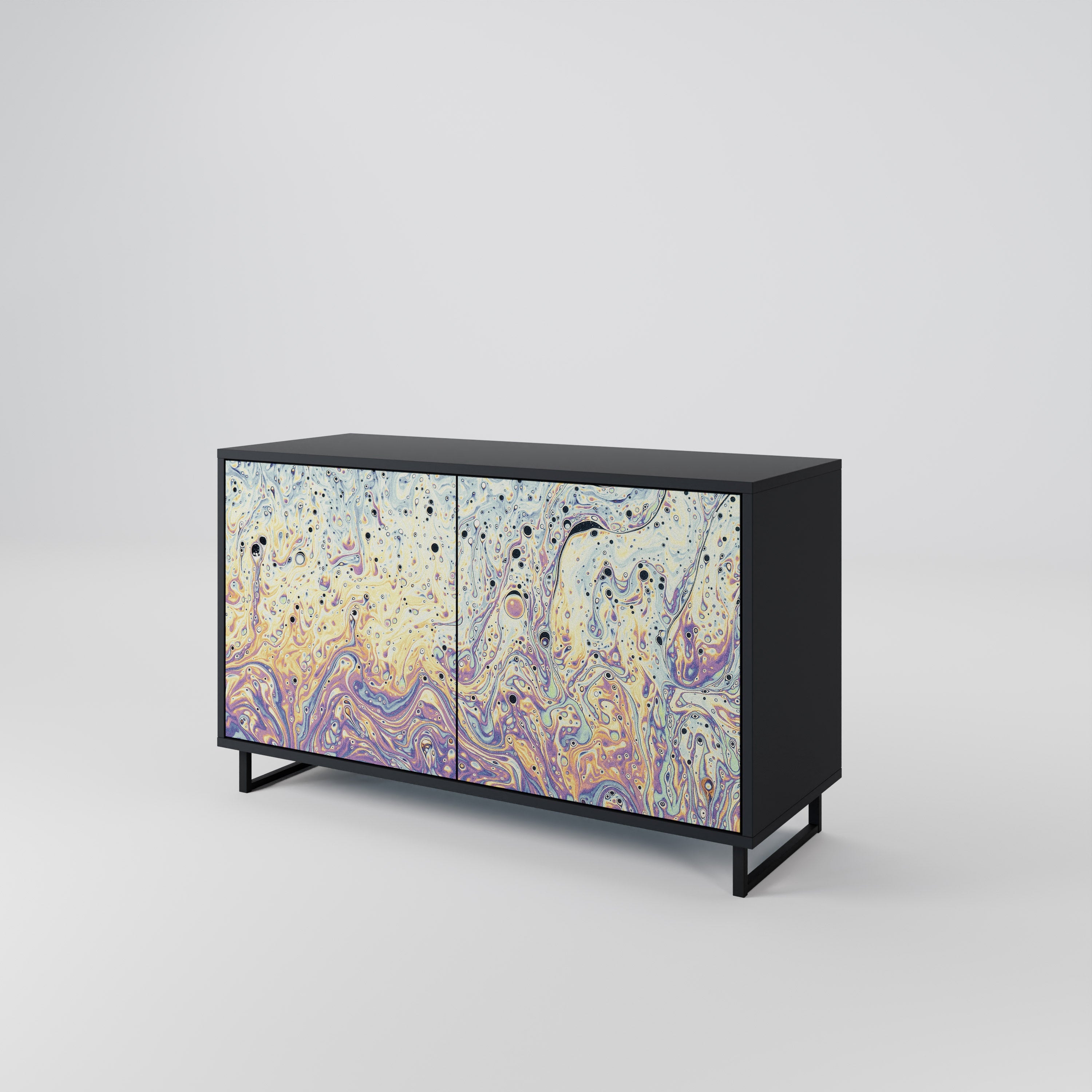 MOSAIC OF COLORS Sideboard mit 2 Türen in Schwarz
