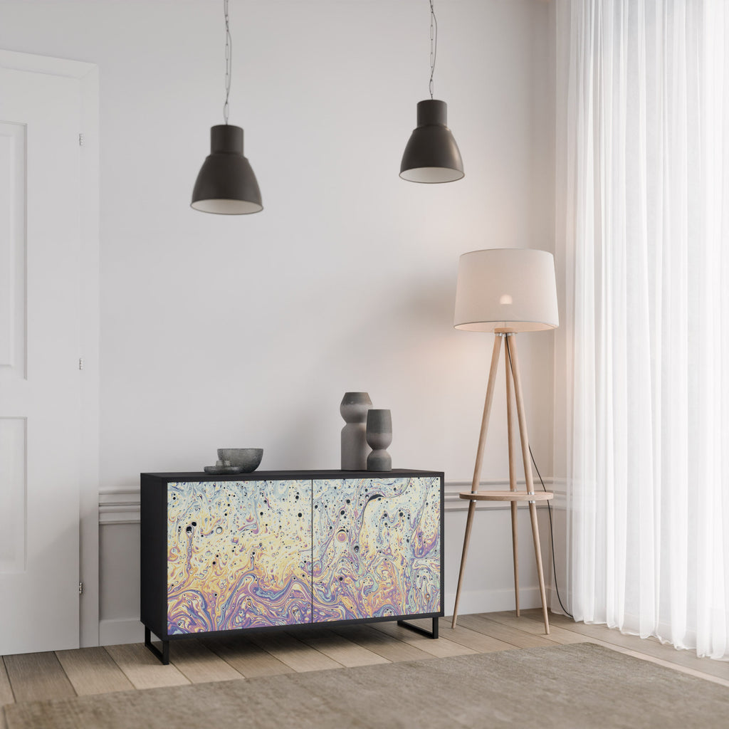 MOSAIC OF COLORS Sideboard mit 2 Türen in Schwarz