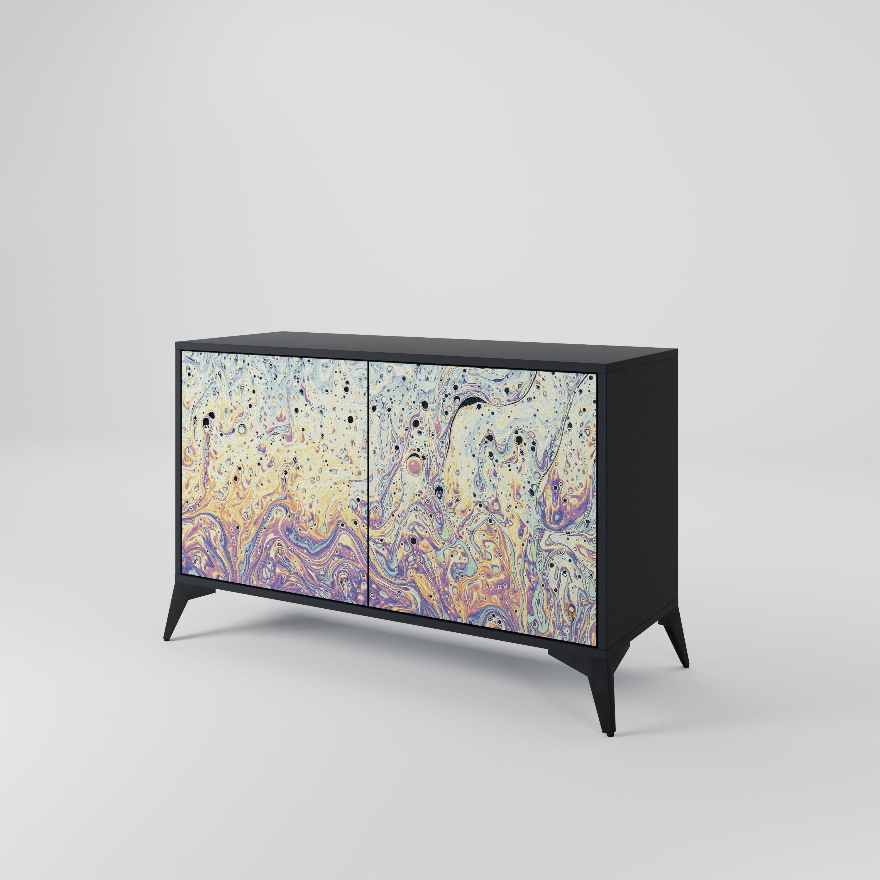 MOSAIC OF COLORS Sideboard mit 2 Türen in Schwarz