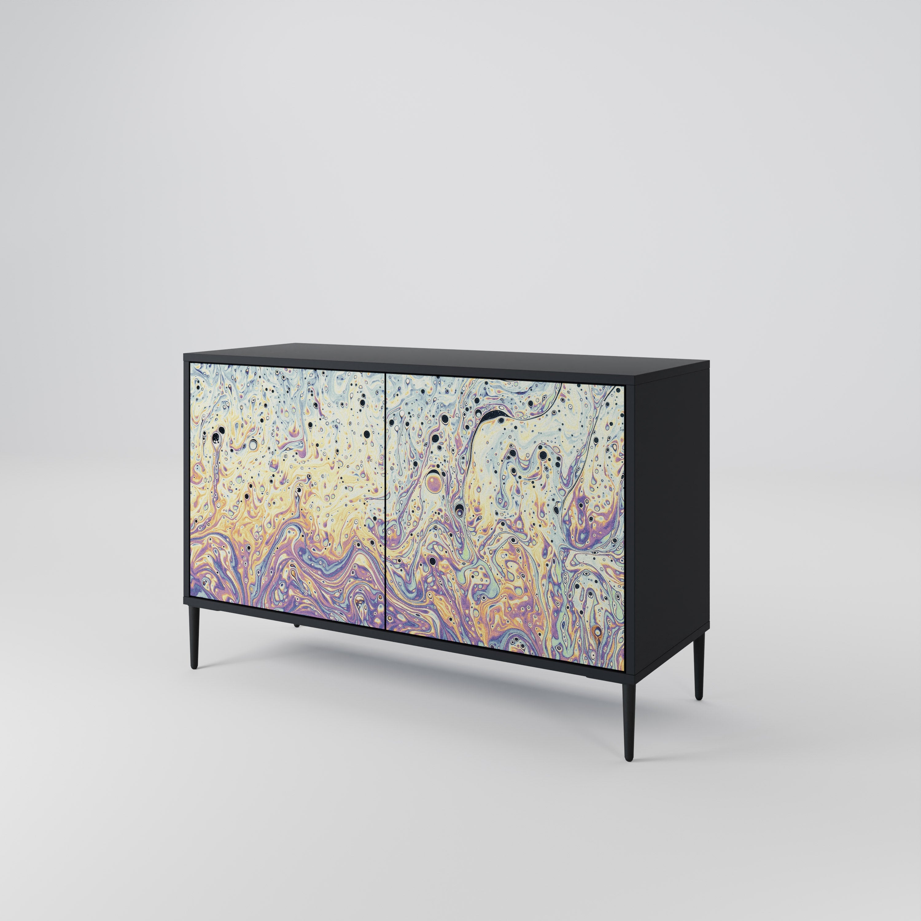 MOSAIC OF COLORS Sideboard mit 2 Türen in Schwarz
