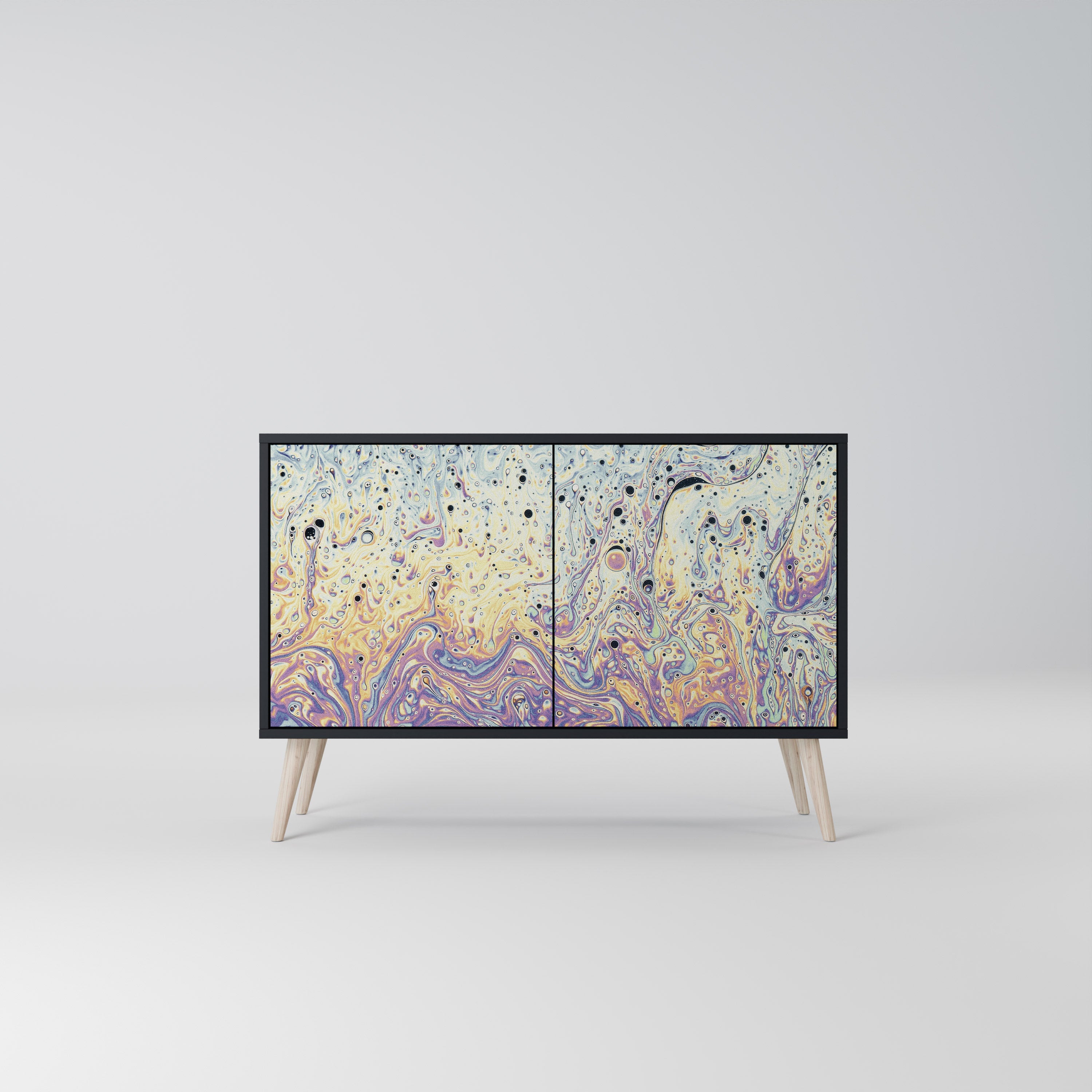 MOSAIC OF COLORS Sideboard mit 2 Türen in Schwarz