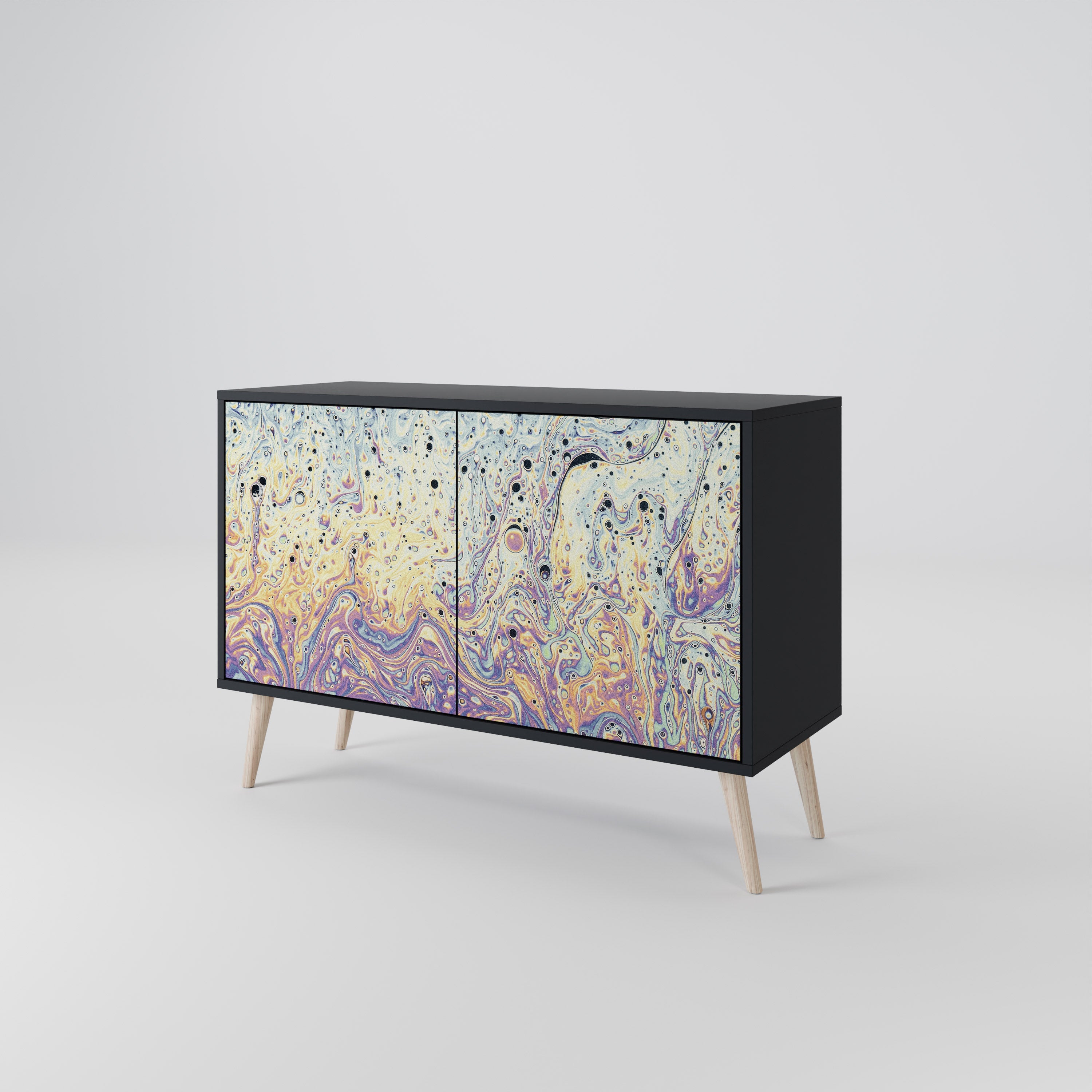 MOSAIC OF COLORS Sideboard mit 2 Türen in Schwarz