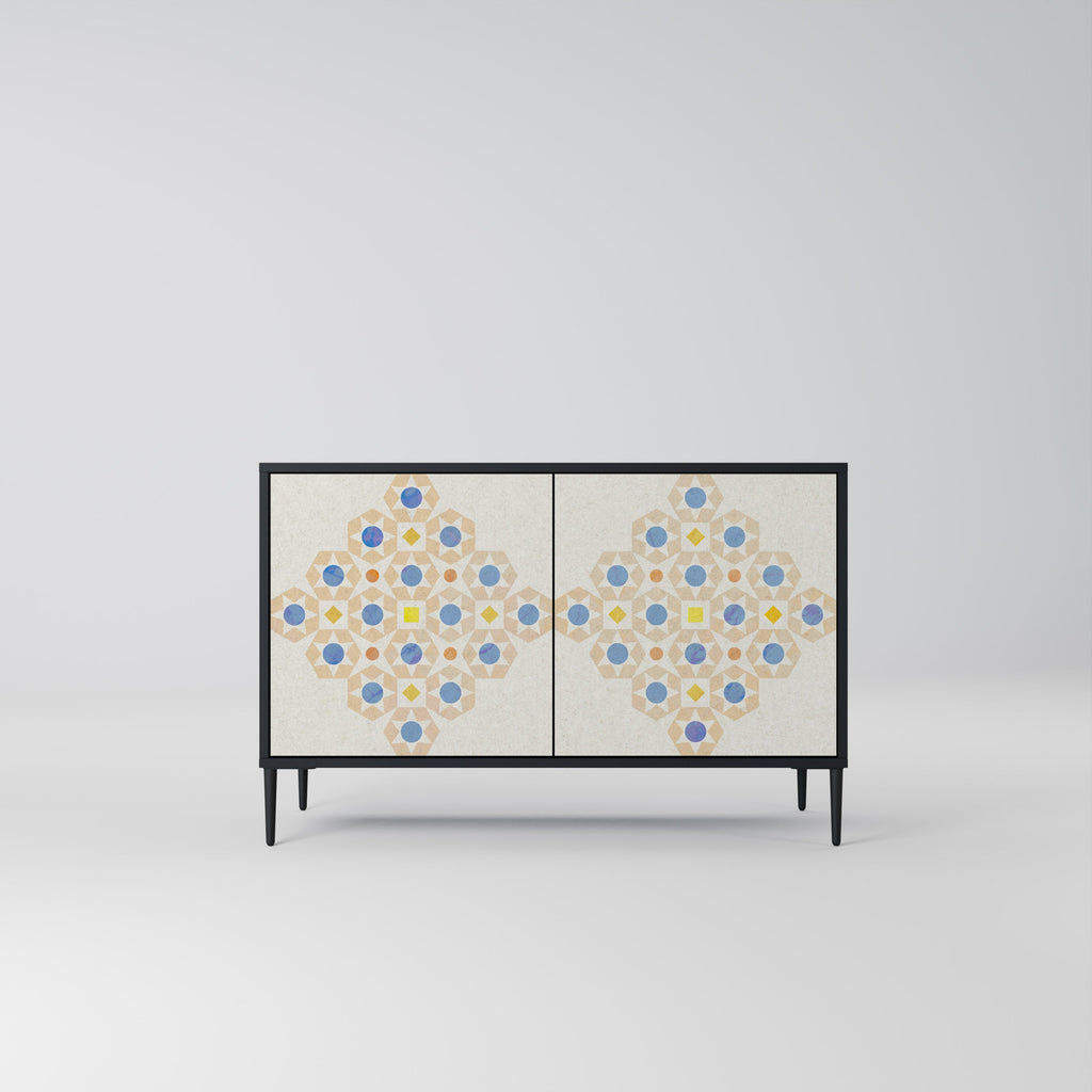 PATTERNED PRISM Sideboard mit 2 Türen in Schwarz