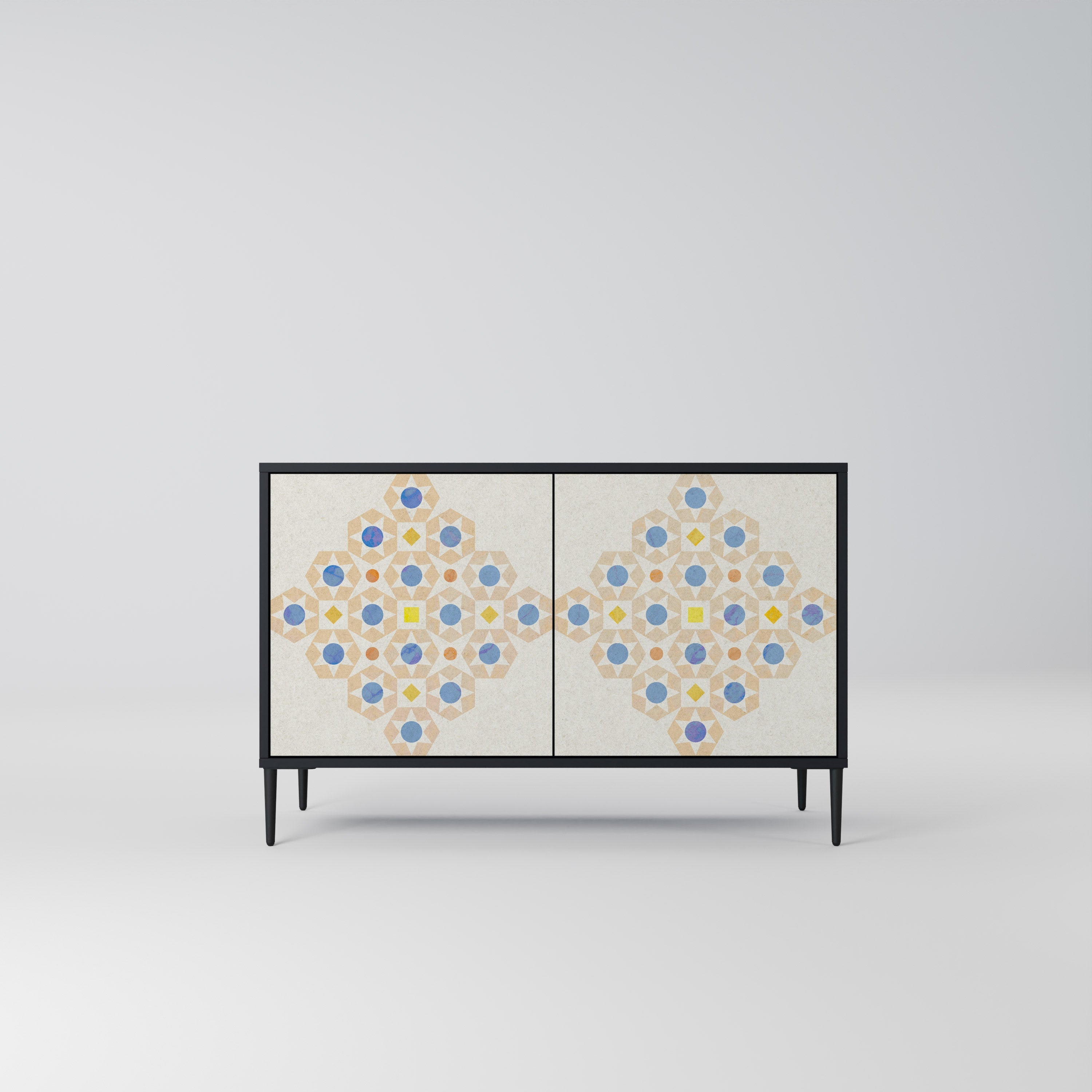 PATTERNED PRISM Sideboard mit 2 Türen in Schwarz