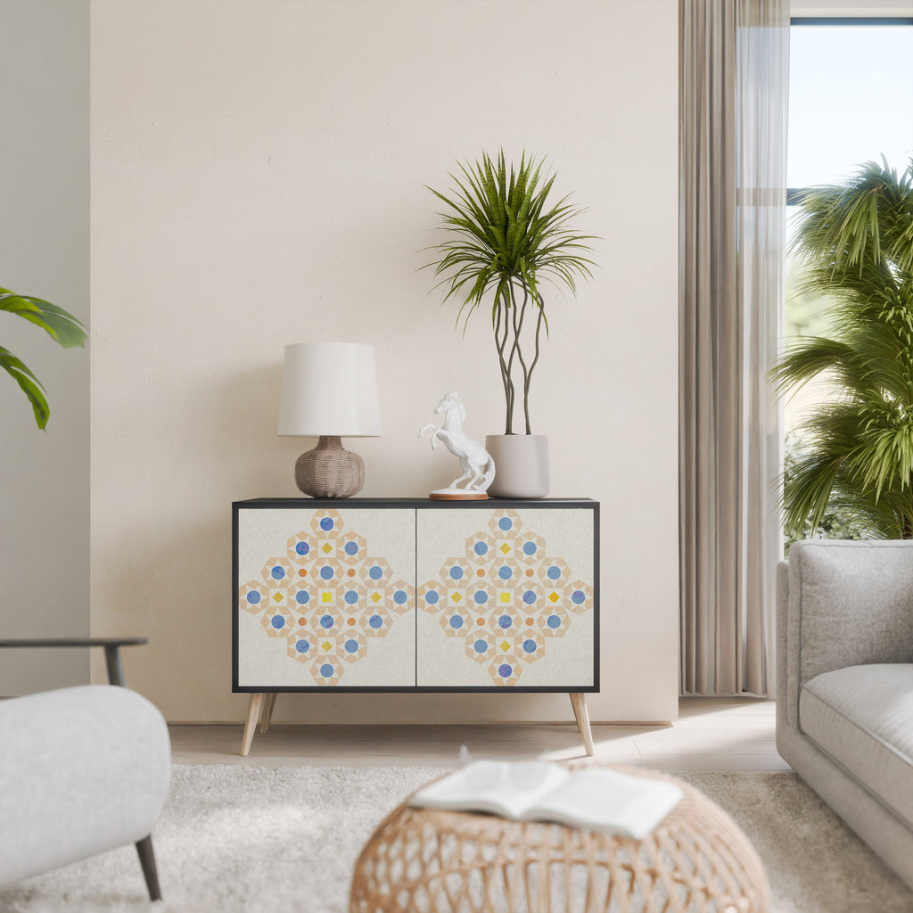 PATTERNED PRISM Sideboard mit 2 Türen in Schwarz