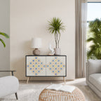 PATTERNED PRISM Sideboard mit 2 Türen in Schwarz