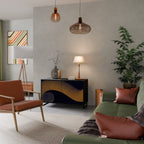 HOLLOW TIME Sideboard mit 2 Türen in Schwarz