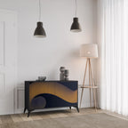 HOLLOW TIME Sideboard mit 2 Türen in Schwarz