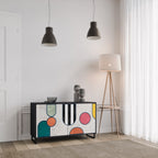 COOL STORY Sideboard mit 2 Türen in Schwarz