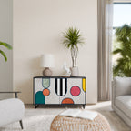 COOL STORY Sideboard mit 2 Türen in Schwarz