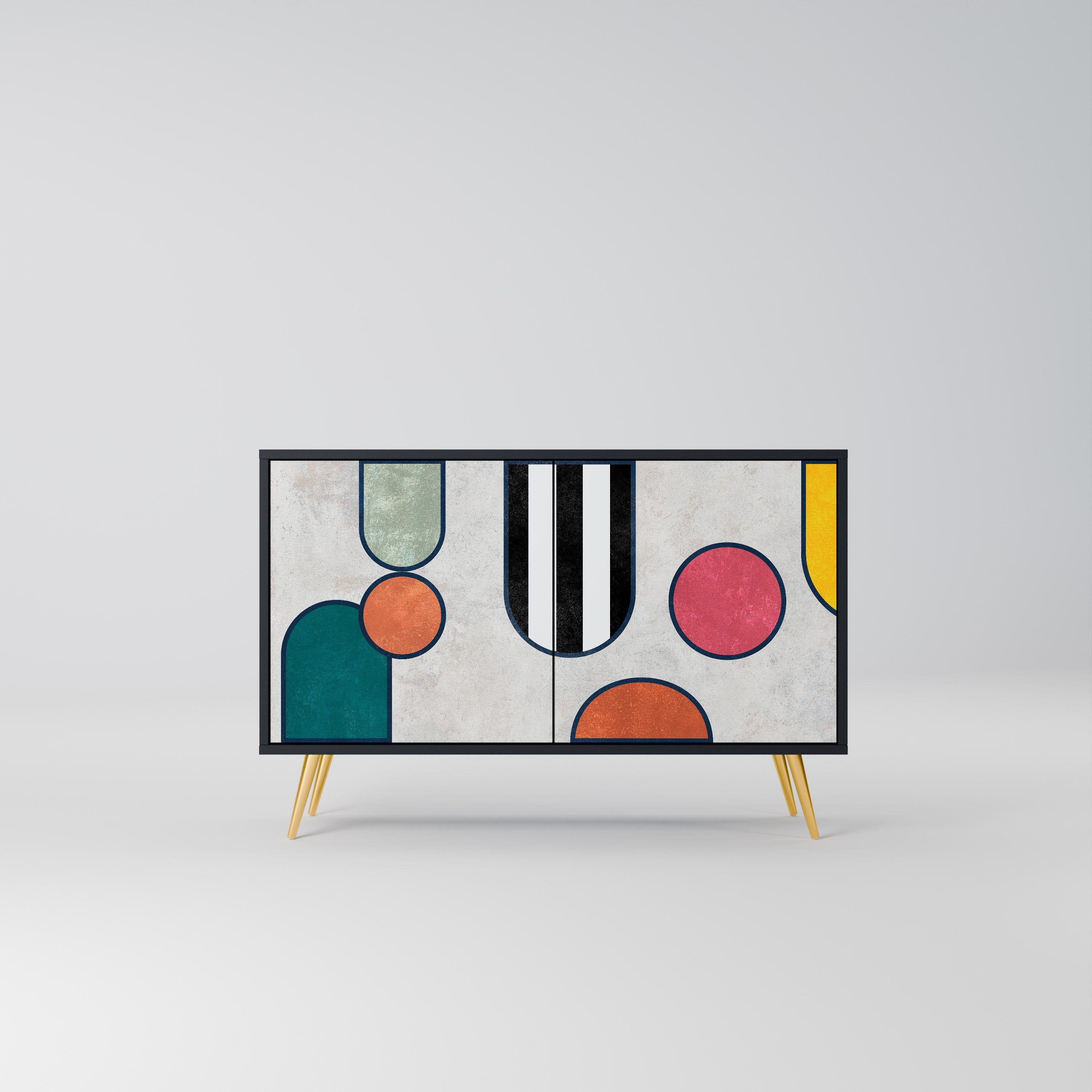 COOL STORY Sideboard mit 2 Türen in Schwarz