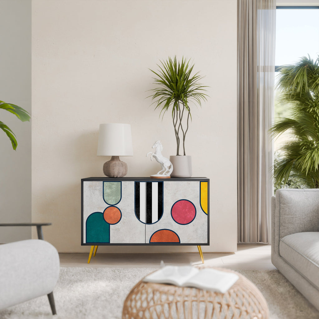 COOL STORY Sideboard mit 2 Türen in Schwarz