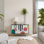 COOL STORY Sideboard mit 2 Türen in Schwarz