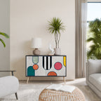 COOL STORY Sideboard mit 2 Türen in Schwarz