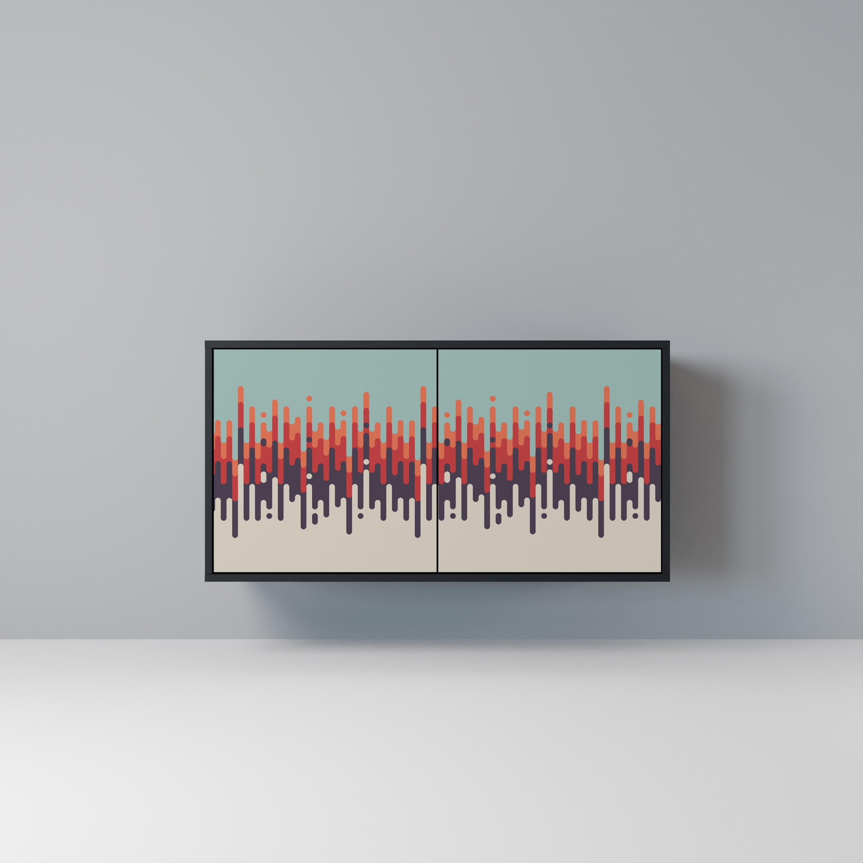 CHROMA CONTOURS Sideboard mit 2 Türen in Schwarz