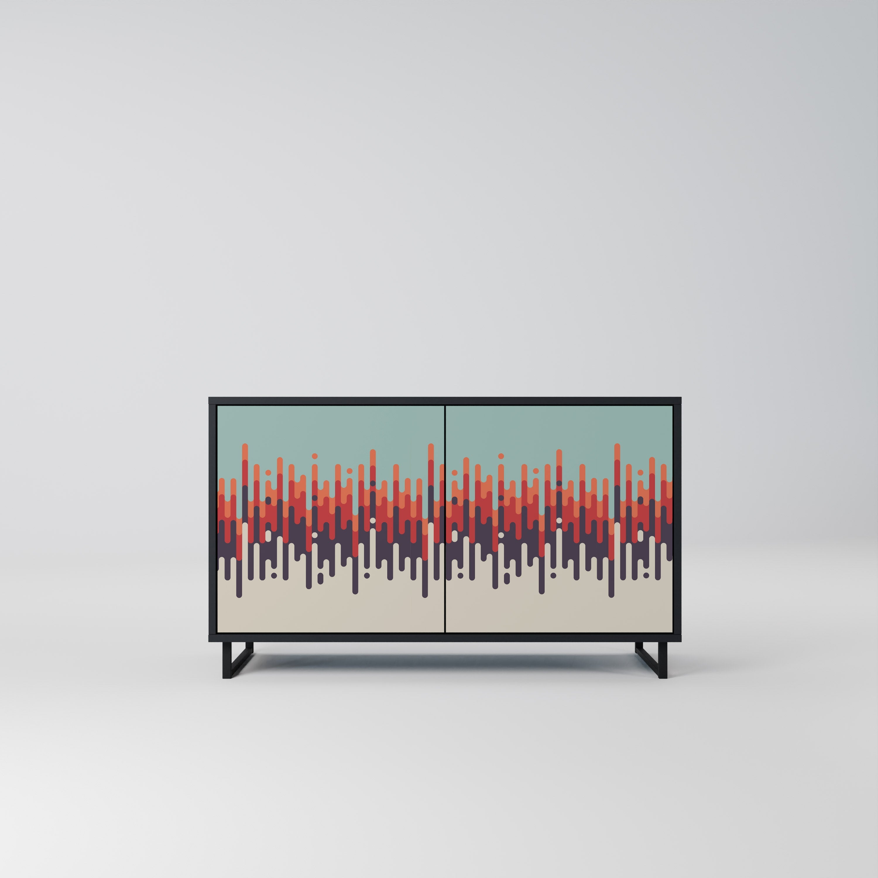 CHROMA CONTOURS Sideboard mit 2 Türen in Schwarz