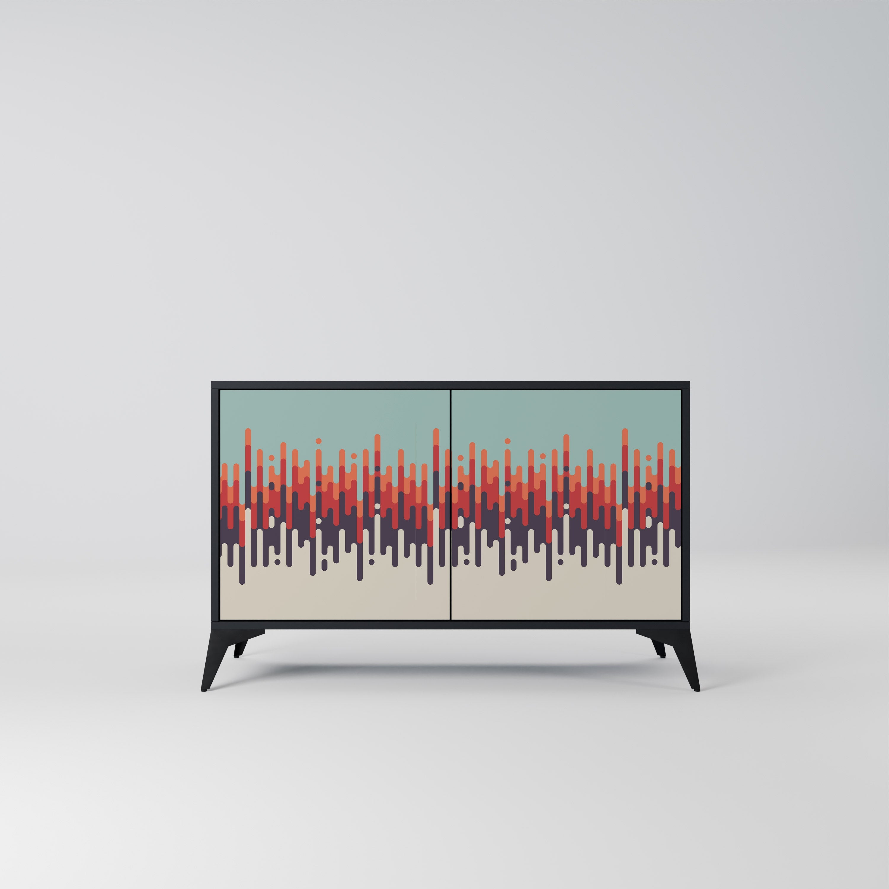 CHROMA CONTOURS Sideboard mit 2 Türen in Schwarz