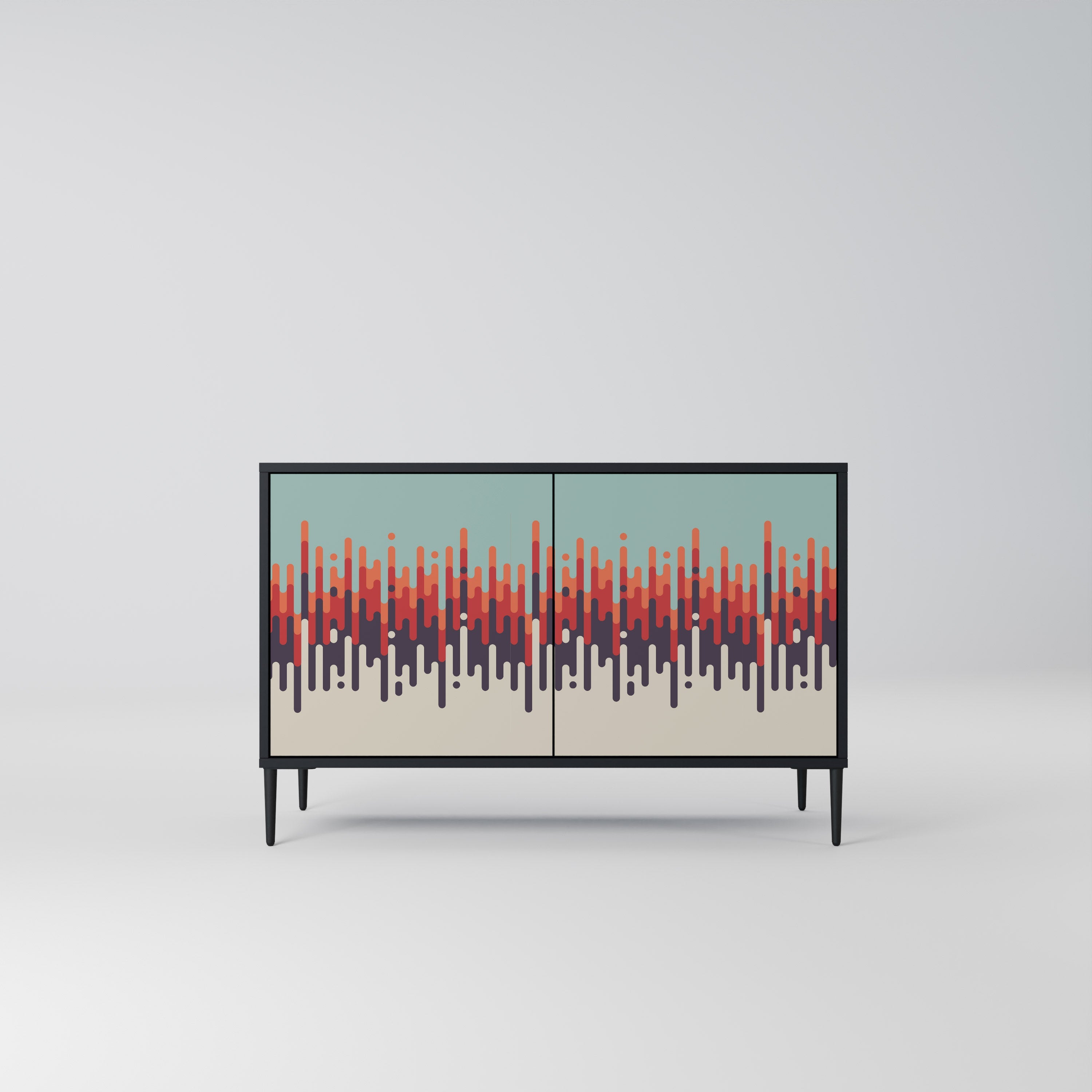 CHROMA CONTOURS Sideboard mit 2 Türen in Schwarz