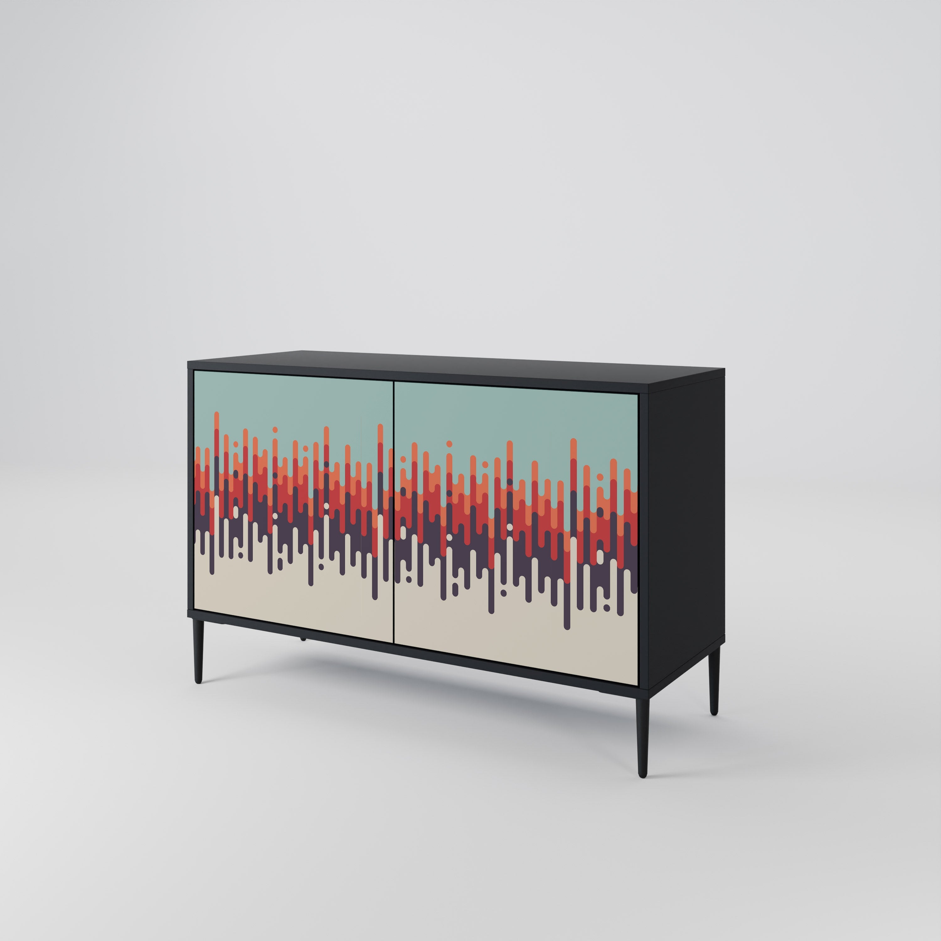 CHROMA CONTOURS Sideboard mit 2 Türen in Schwarz