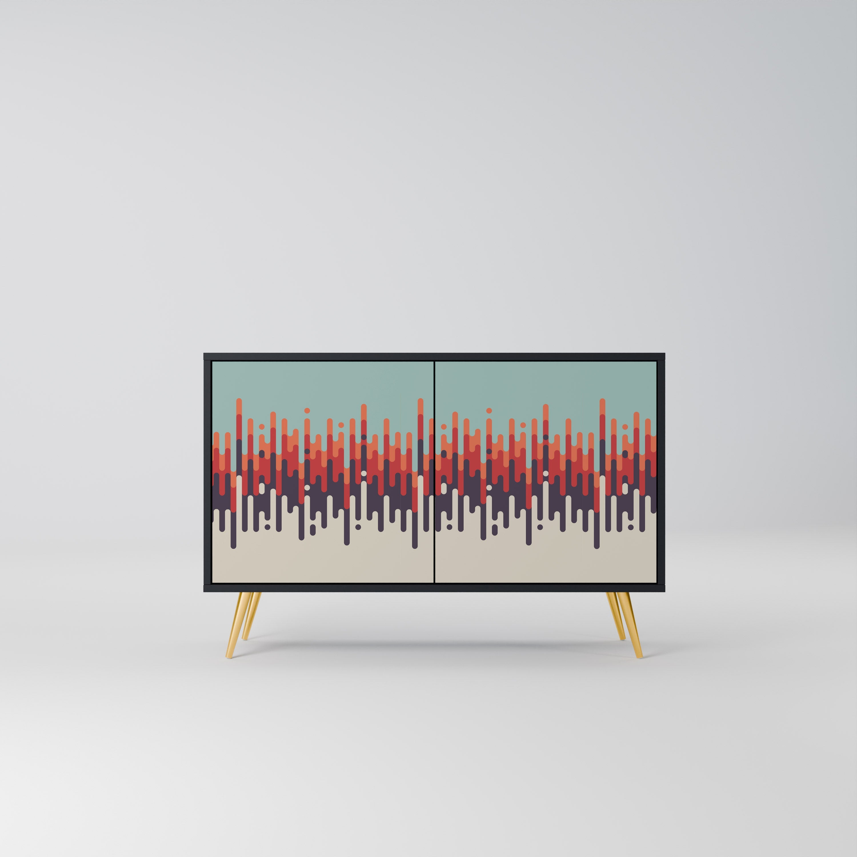 CHROMA CONTOURS Sideboard mit 2 Türen in Schwarz