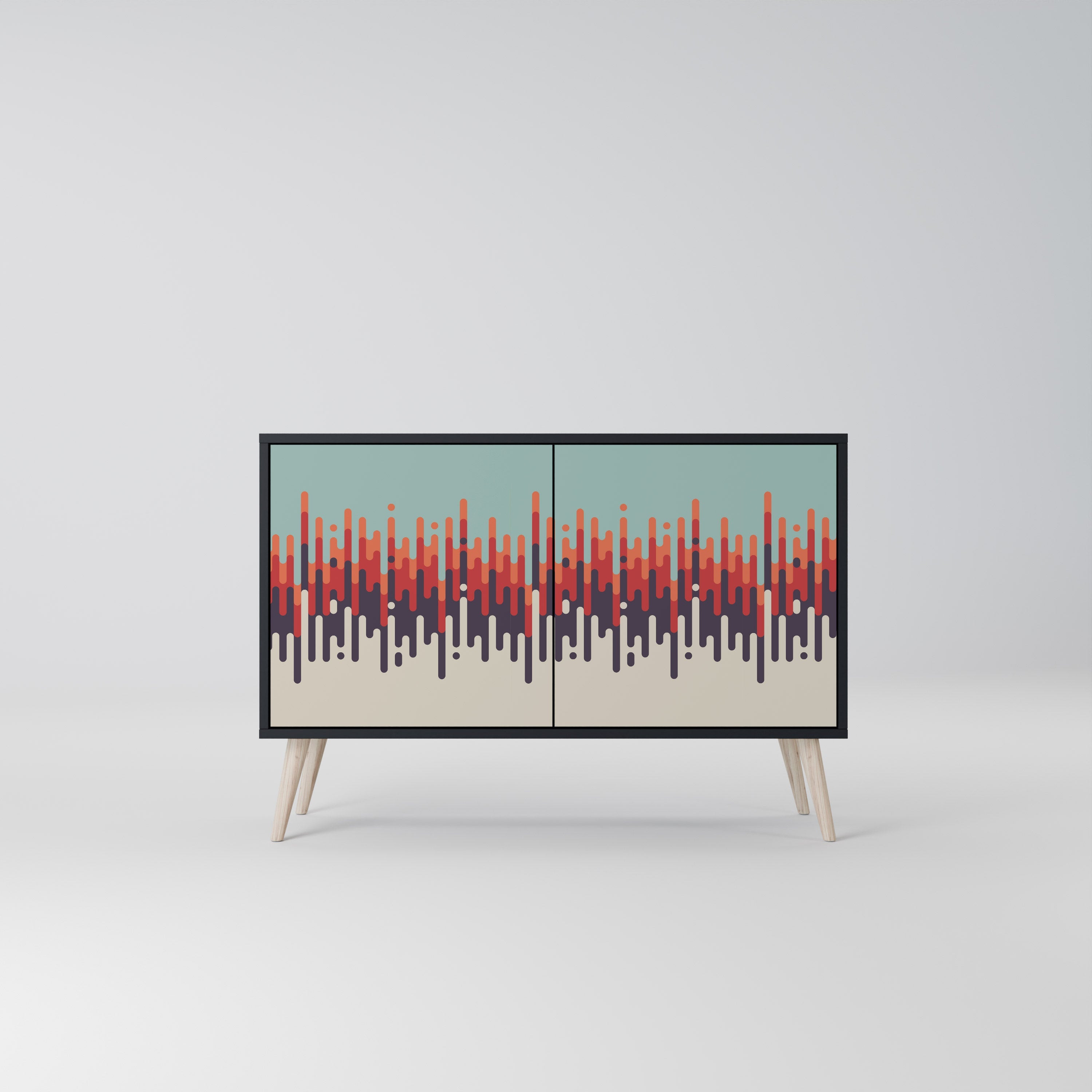 CHROMA CONTOURS Sideboard mit 2 Türen in Schwarz