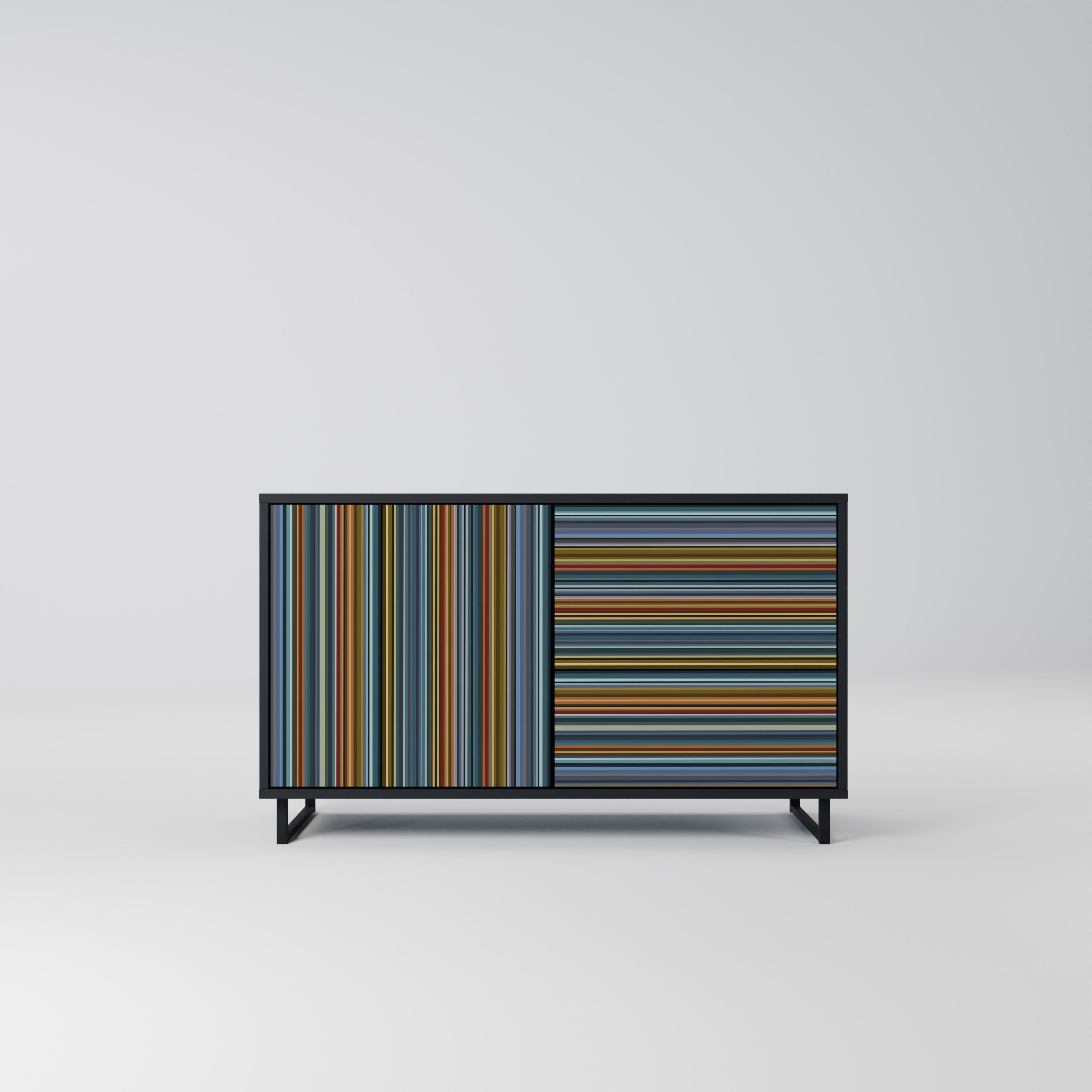 LINEOUT SPECTRUM Sideboard mit 2 Türen in Schwarz