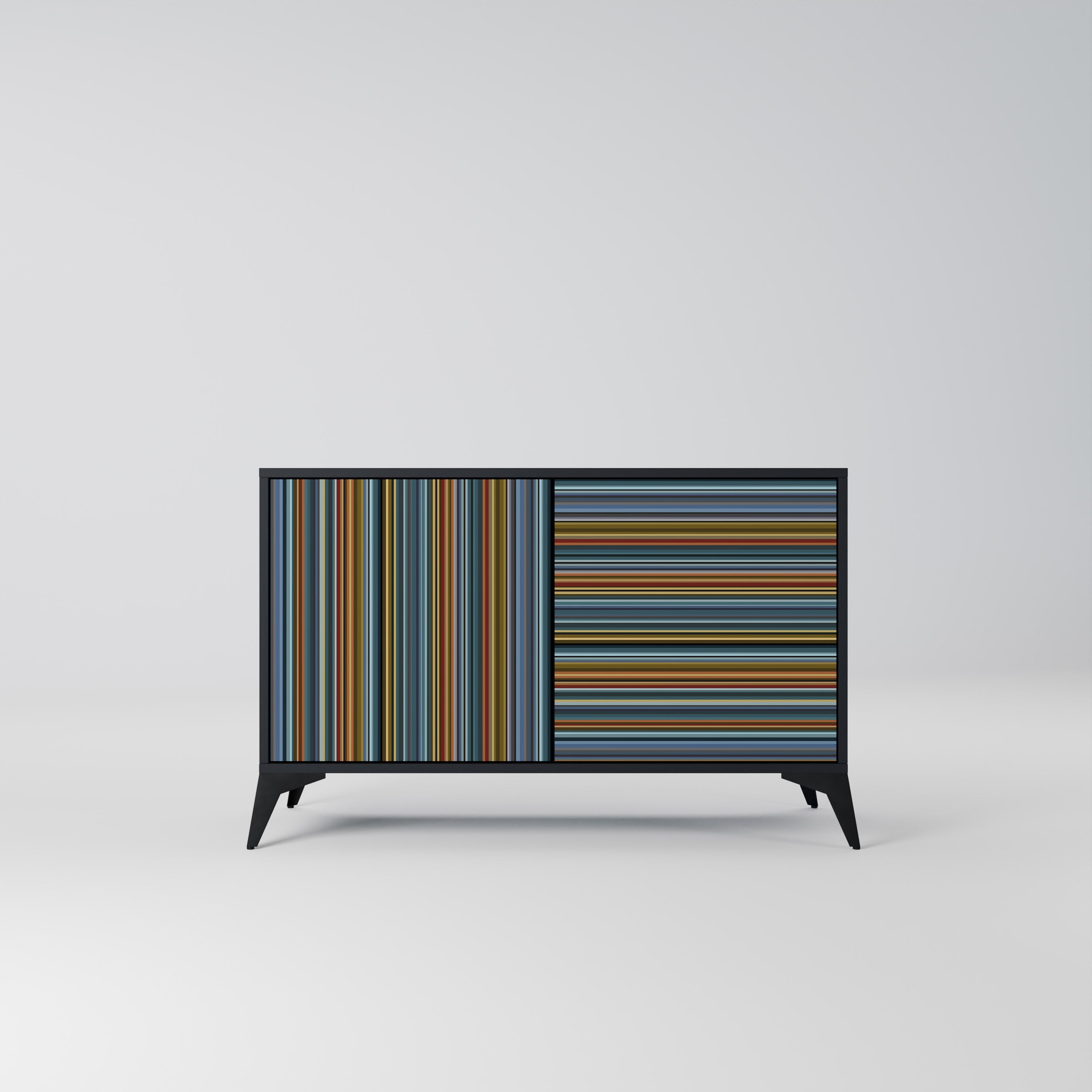 LINEOUT SPECTRUM Sideboard mit 2 Türen in Schwarz