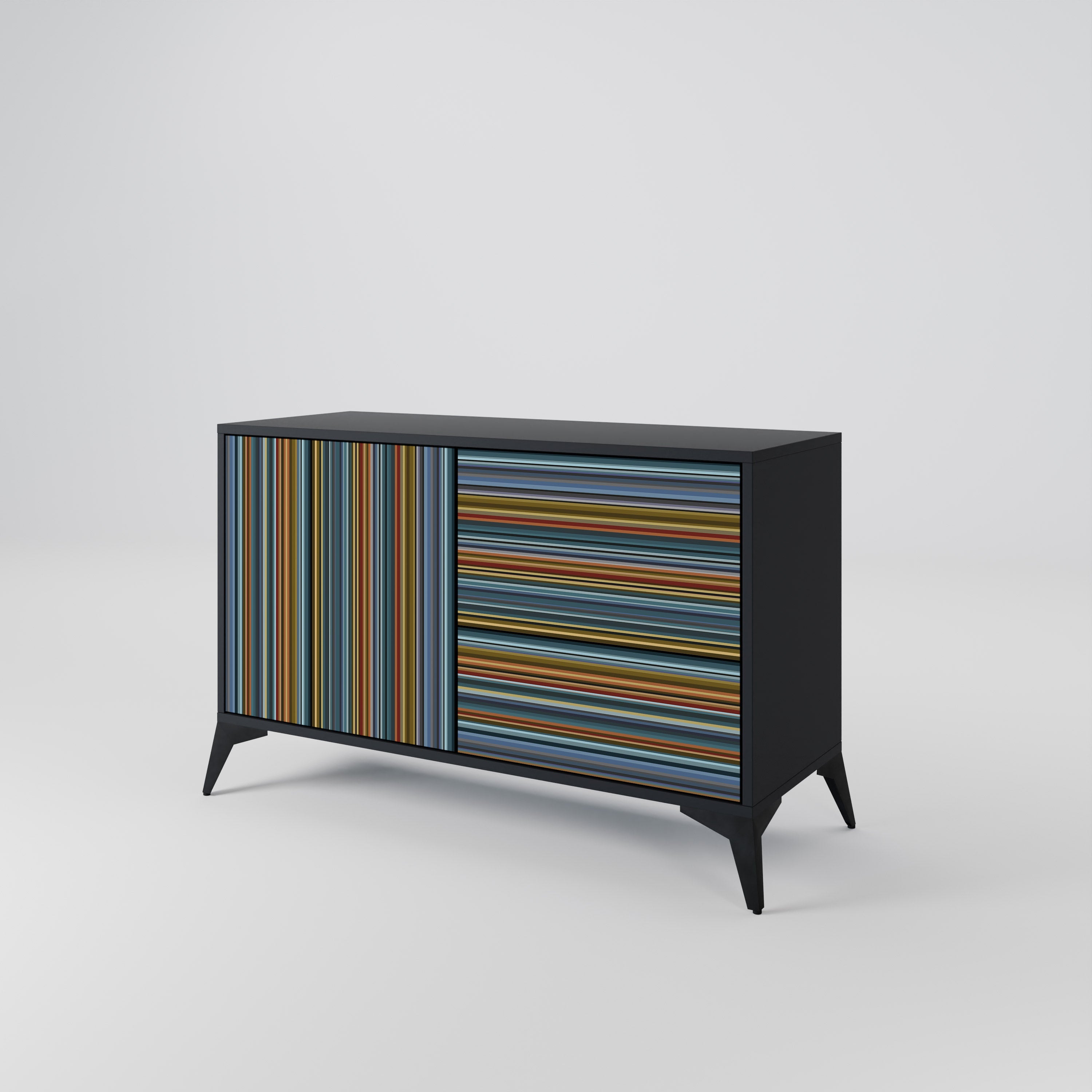 LINEOUT SPECTRUM Sideboard mit 2 Türen in Schwarz