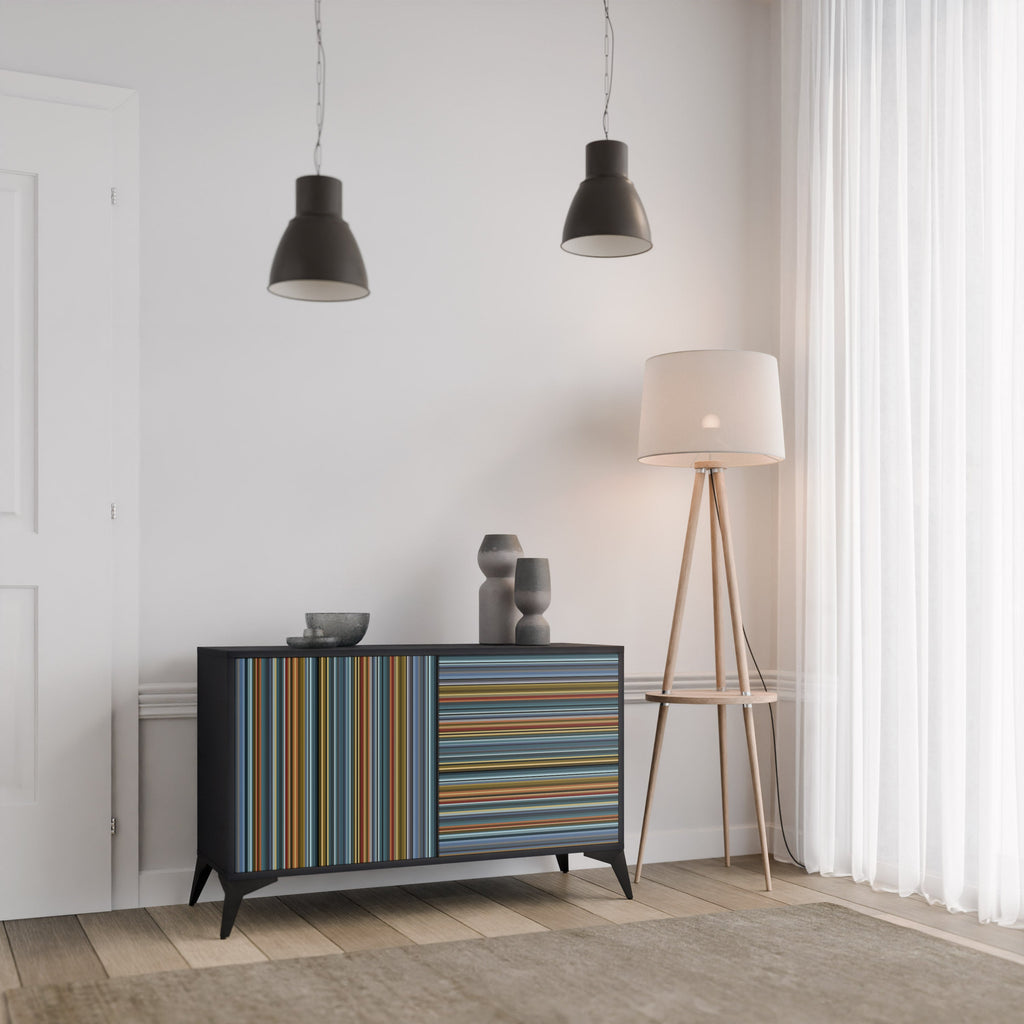 LINEOUT SPECTRUM Sideboard mit 2 Türen in Schwarz