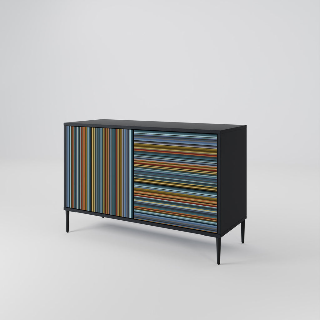 LINEOUT SPECTRUM Sideboard mit 2 Türen in Schwarz