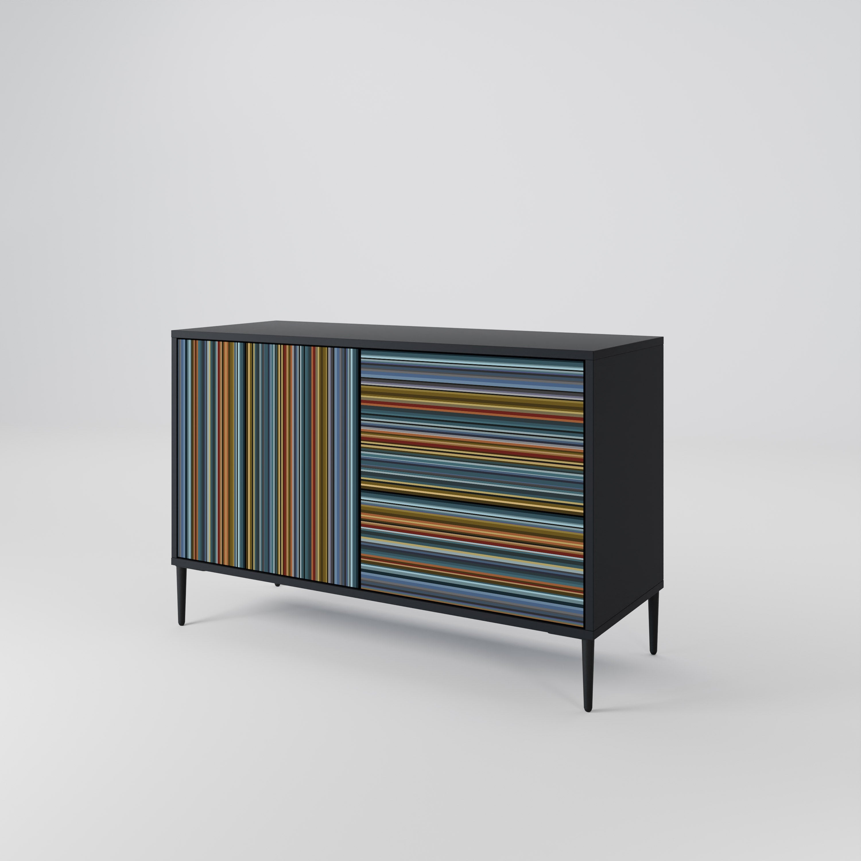 LINEOUT SPECTRUM Sideboard mit 2 Türen in Schwarz