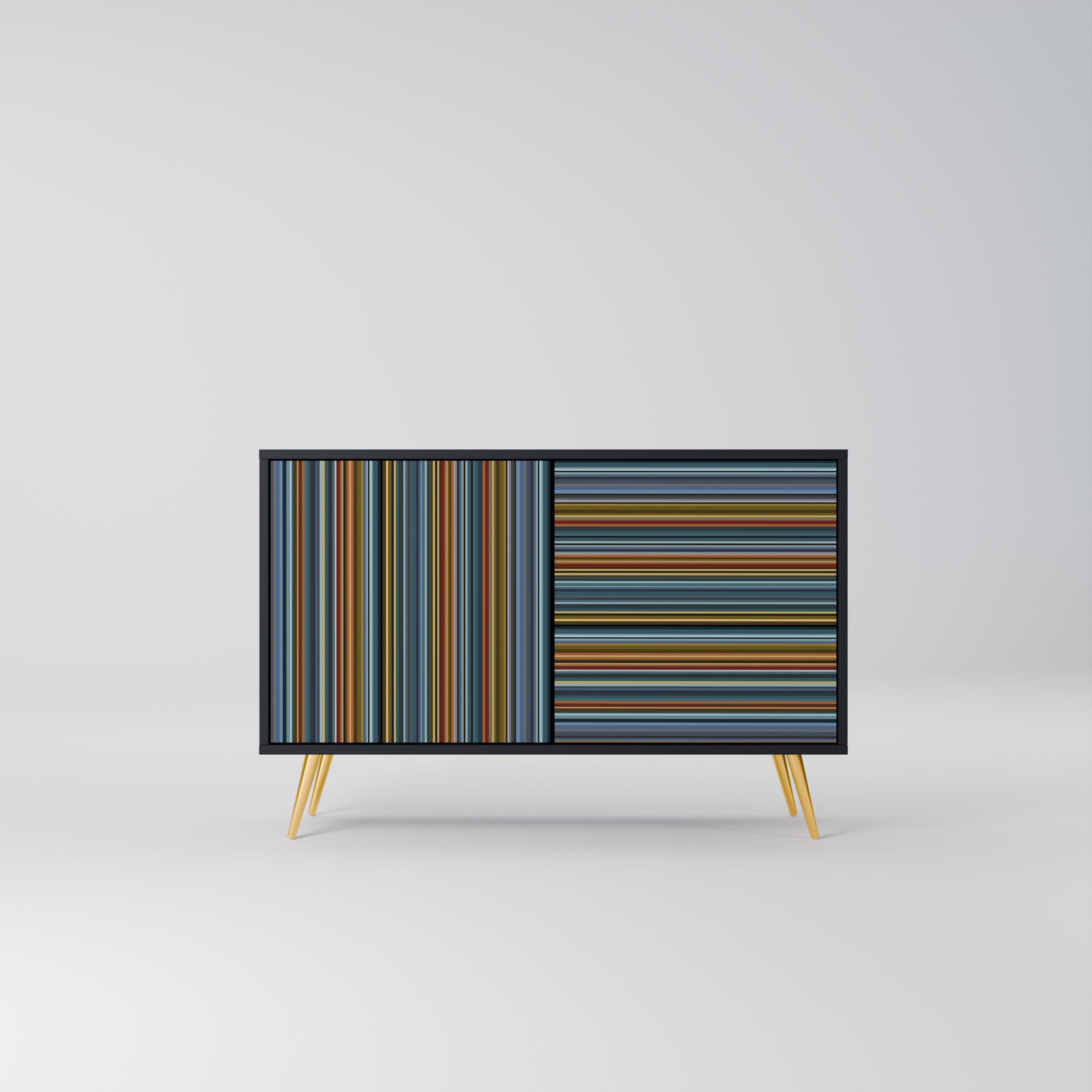LINEOUT SPECTRUM Sideboard mit 2 Türen in Schwarz