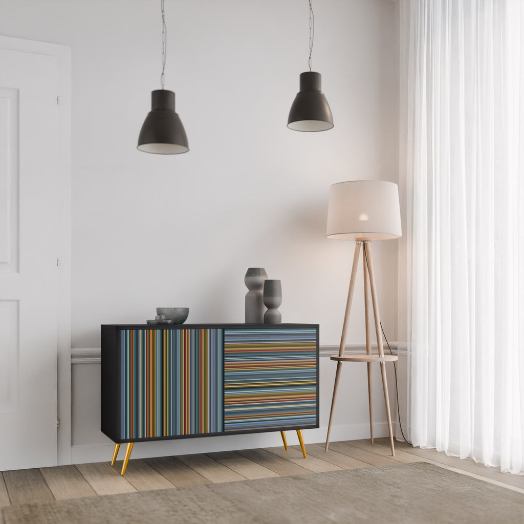 LINEOUT SPECTRUM Sideboard mit 2 Türen in Schwarz