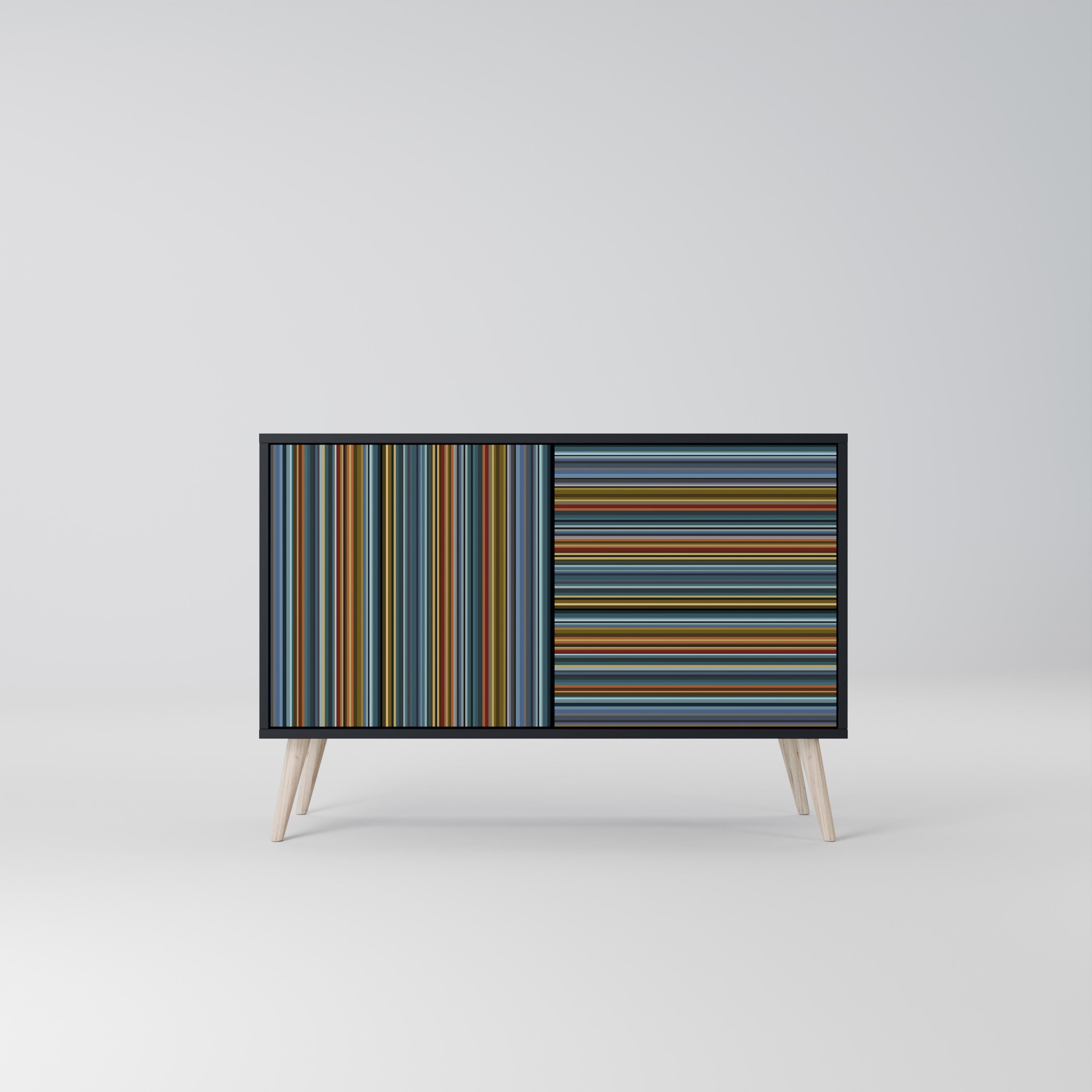 LINEOUT SPECTRUM Sideboard mit 2 Türen in Schwarz