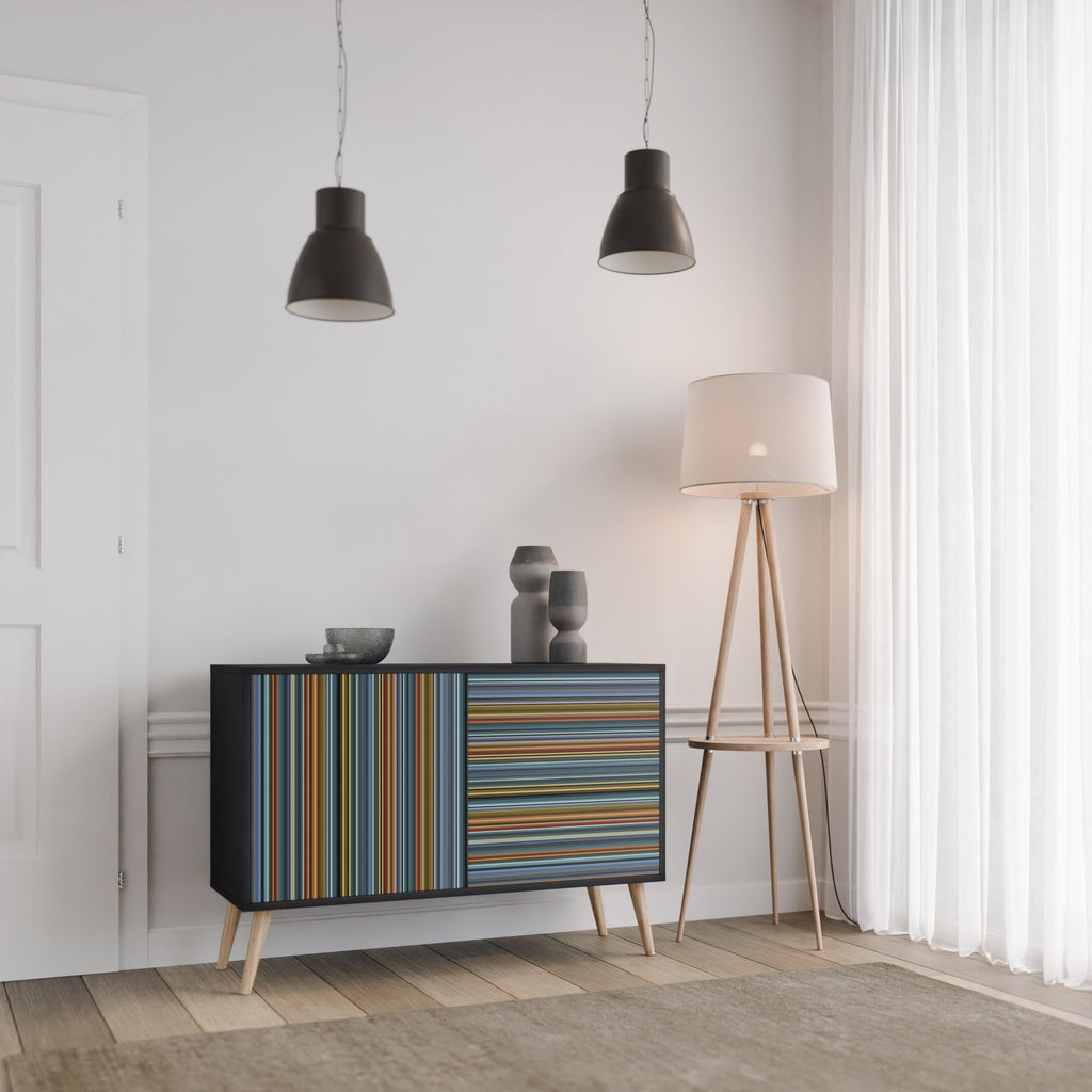 LINEOUT SPECTRUM Sideboard mit 2 Türen in Schwarz