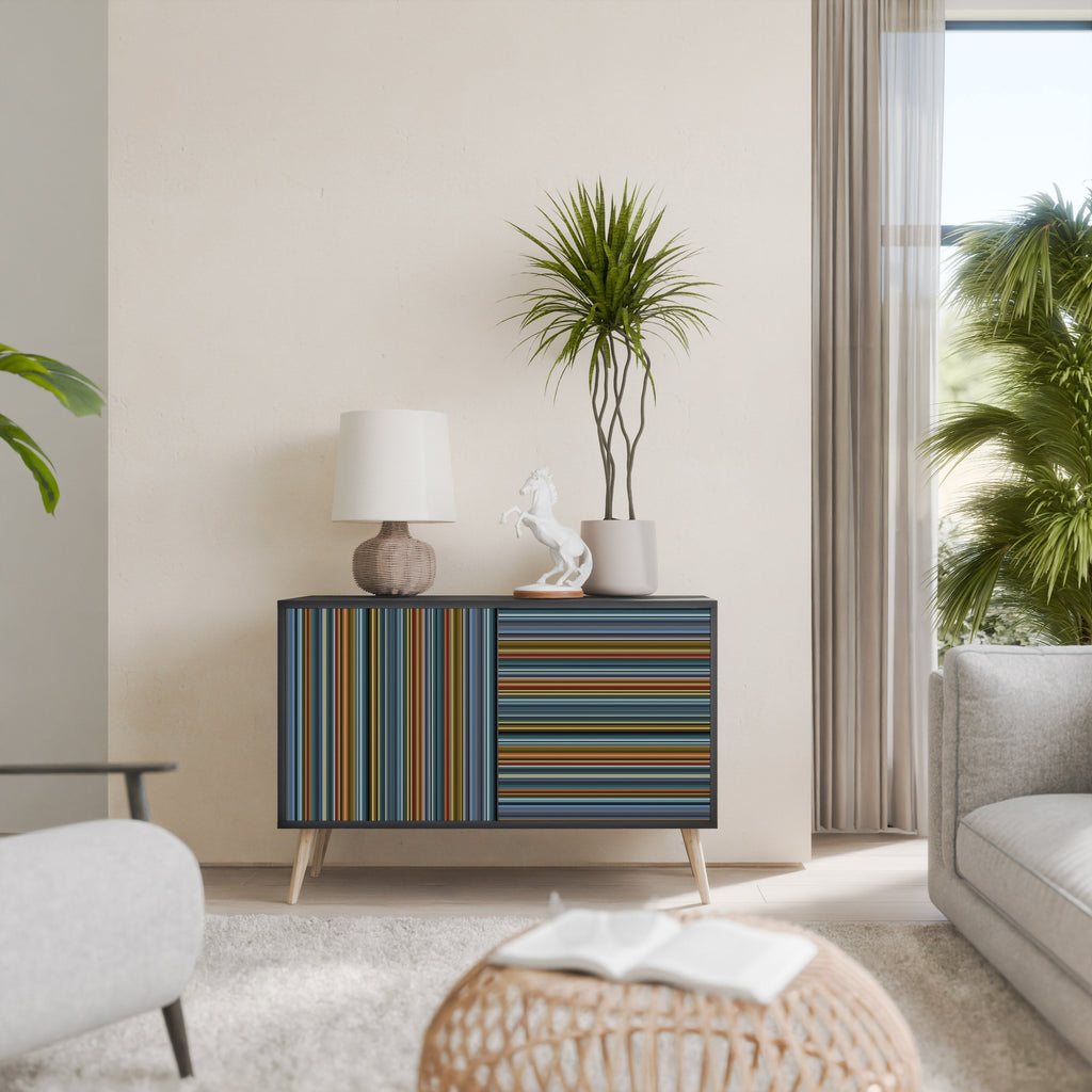 LINEOUT SPECTRUM Sideboard mit 2 Türen in Schwarz