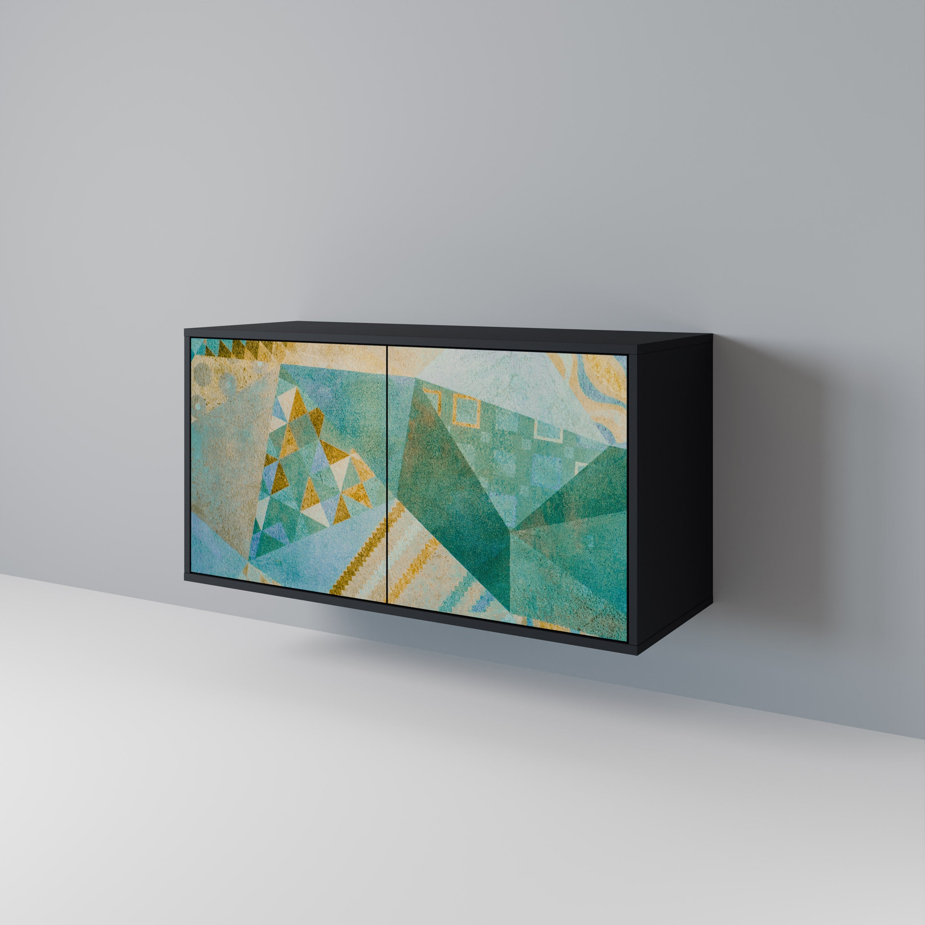 SPECTRUM SPLENDOR Sideboard mit 2 Türen in Schwarz