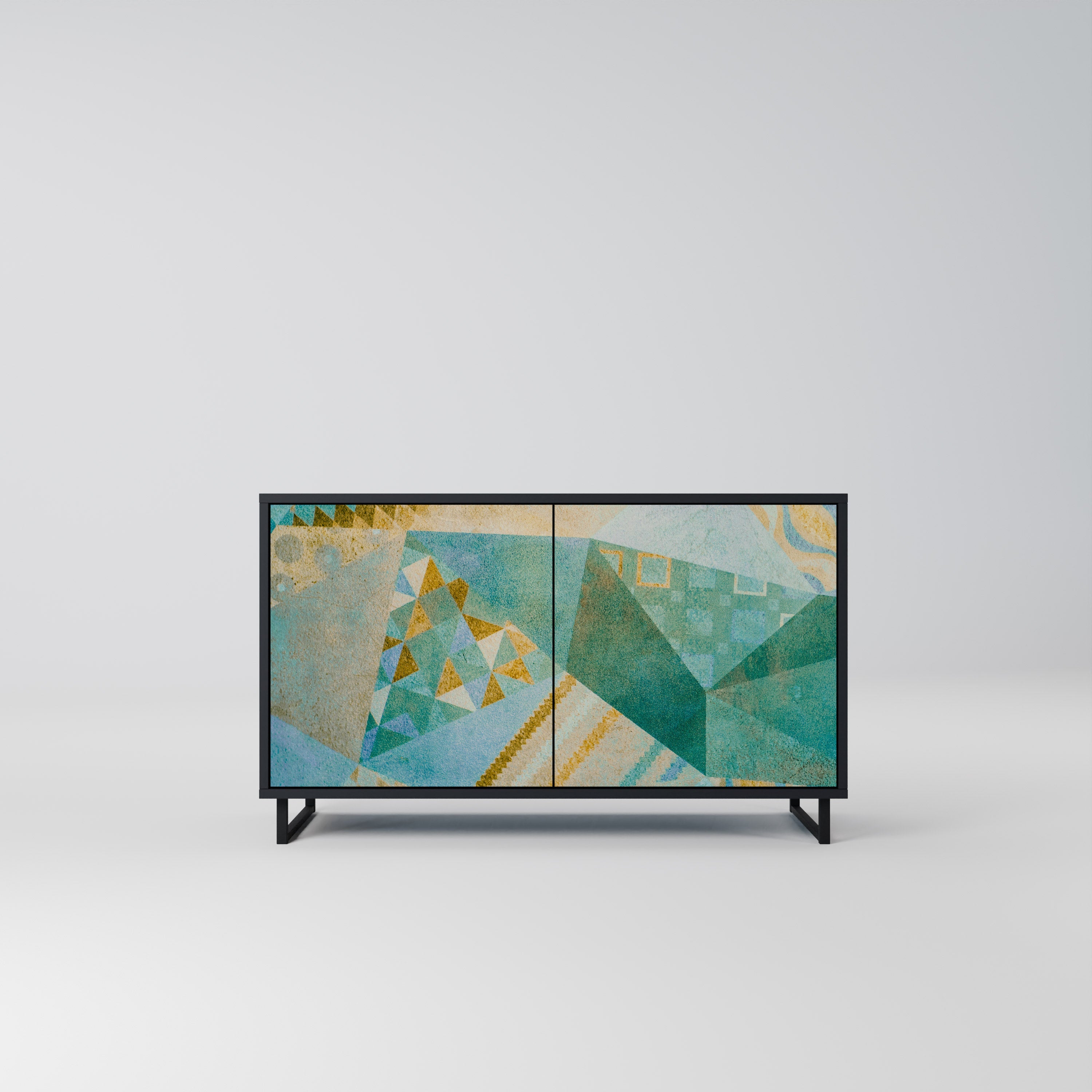 SPECTRUM SPLENDOR Sideboard mit 2 Türen in Schwarz