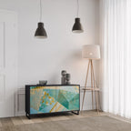 SPECTRUM SPLENDOR Sideboard mit 2 Türen in Schwarz