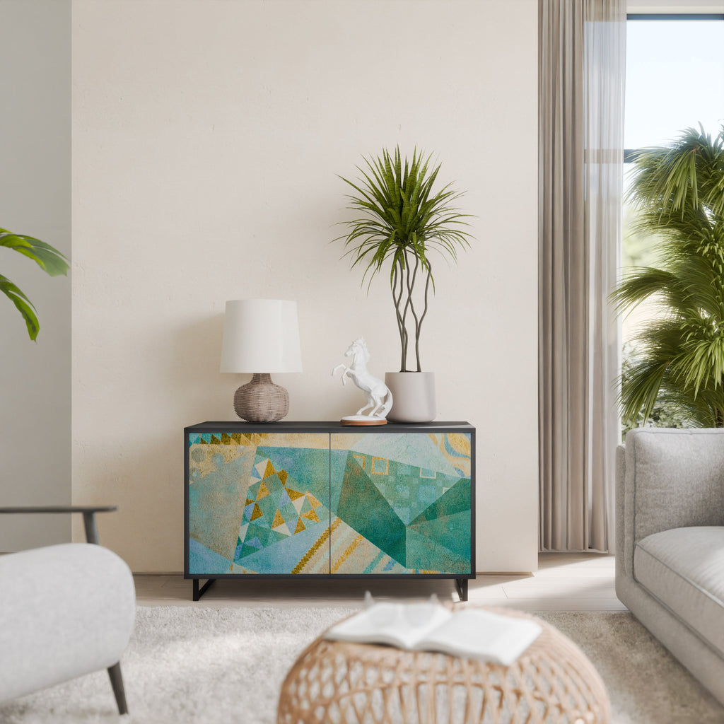 SPECTRUM SPLENDOR Sideboard mit 2 Türen in Schwarz